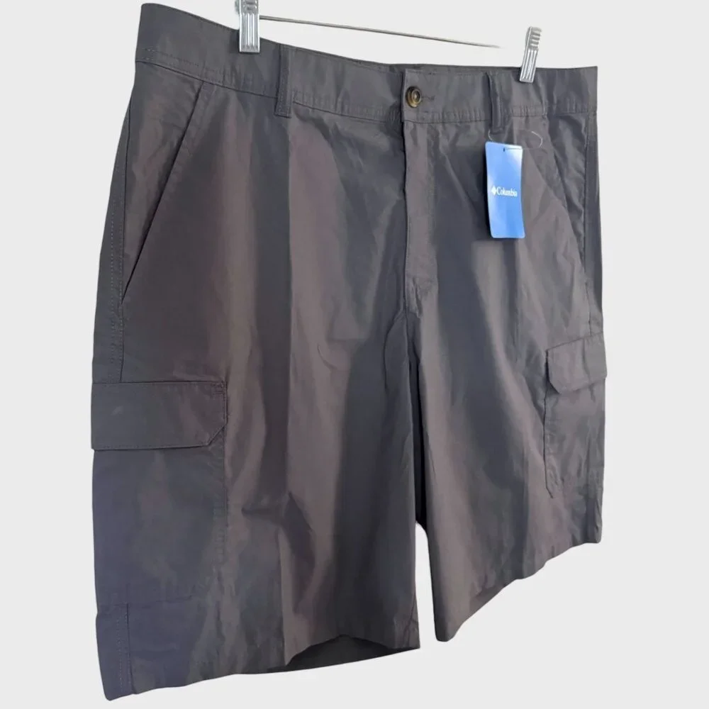 Columbia Washed Out Cargo Short II Gray Men's 36W Hiking Trekking Outdoors NEW
